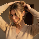 Aina Double Hoop Diamant Oorbellen