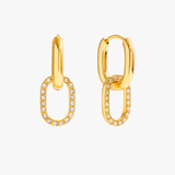 Aina Double Hoop Diamant Oorbellen