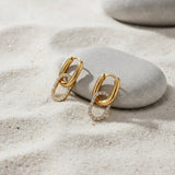 Aina Double Hoop Diamant Oorbellen