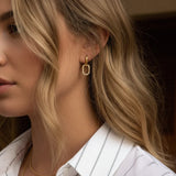 Aina Double Hoop Diamant Oorbellen