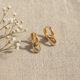 Aina Double Hoop Diamant Oorbellen